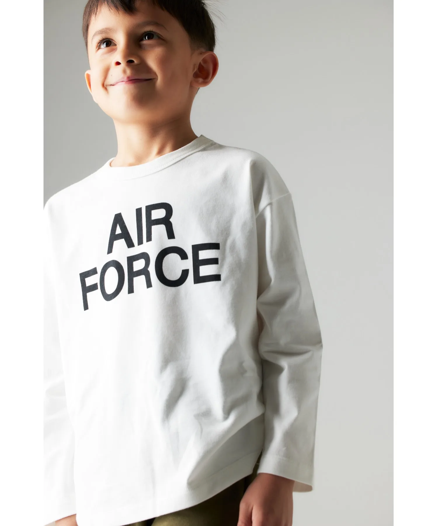 Детская футболка Smoothy AIR FORCE с длинным рукавом белая