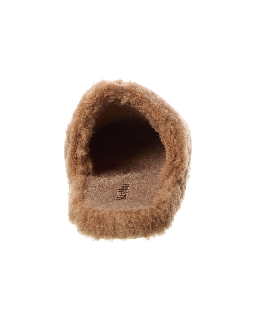 Мюли из овчины Max Mara Teddy, коричневый — фото 3
