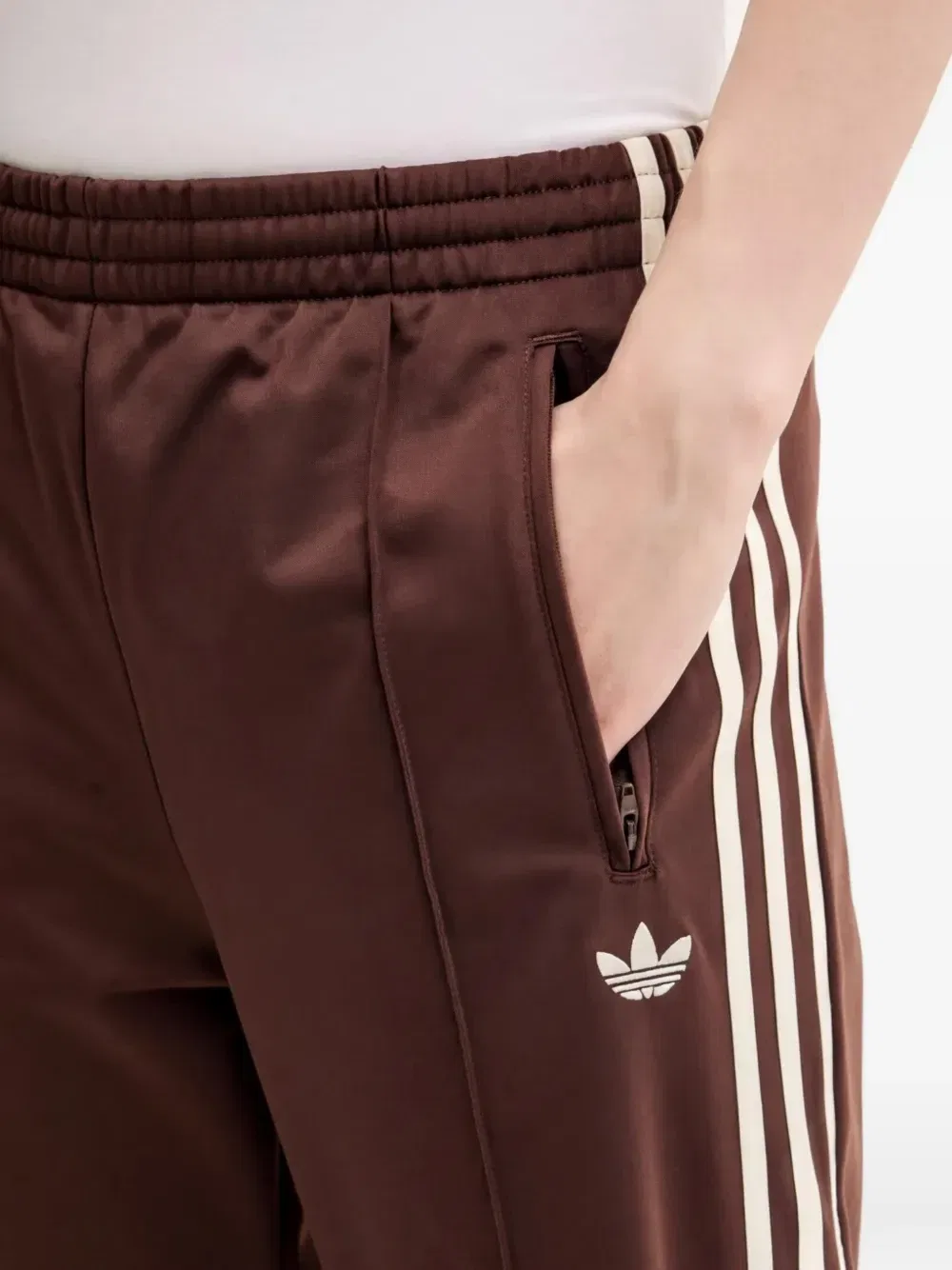 Спортивные брюки с логотипом Adidas, коричневый — фото 4