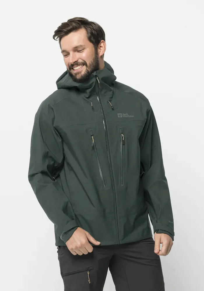 

Трекинговая куртка Jack Wolfskin "KAMMWEG 3L JKT M", с капюшоном, цвет Black-Olive