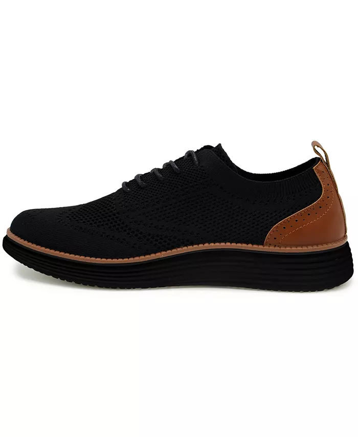 Мужские оксфорды Olney Wingtip с вязаным верхом Akademiks, черный — фото 2