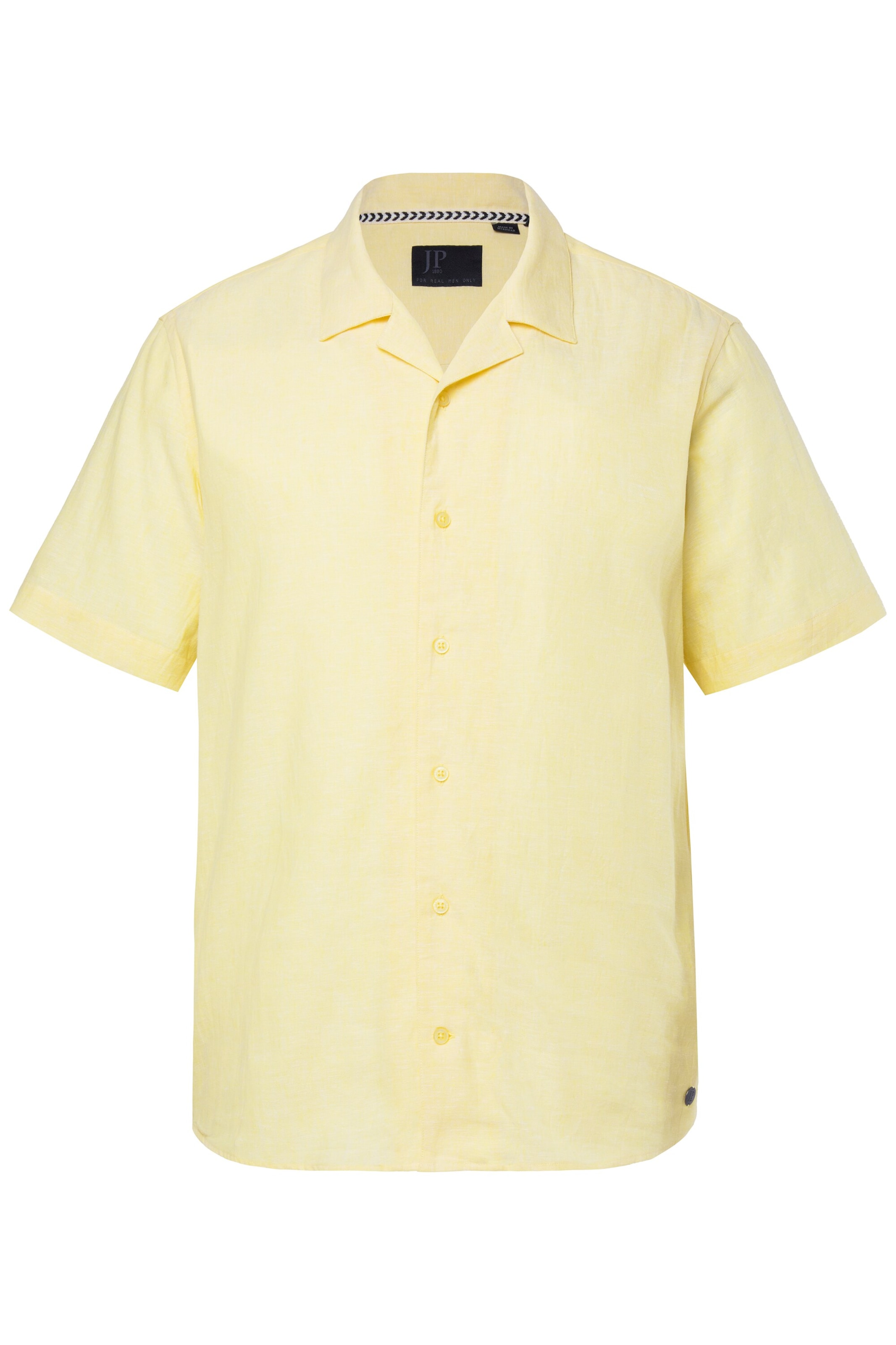 

JP1880 Рубашка на пуговицах комфортного кроя в светло-желтом цвете