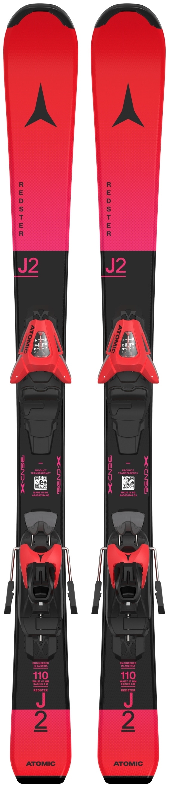 

Новые лыжи Atomic Redster J2 2026 года, длина 110 см, с креплениями C 5 GW