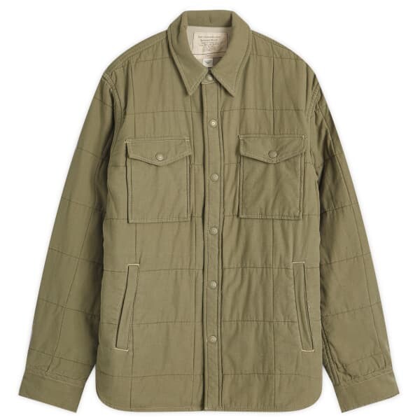 

Стеганая куртка-рубашка RRL Rrl By Ralph Lauren, зеленый