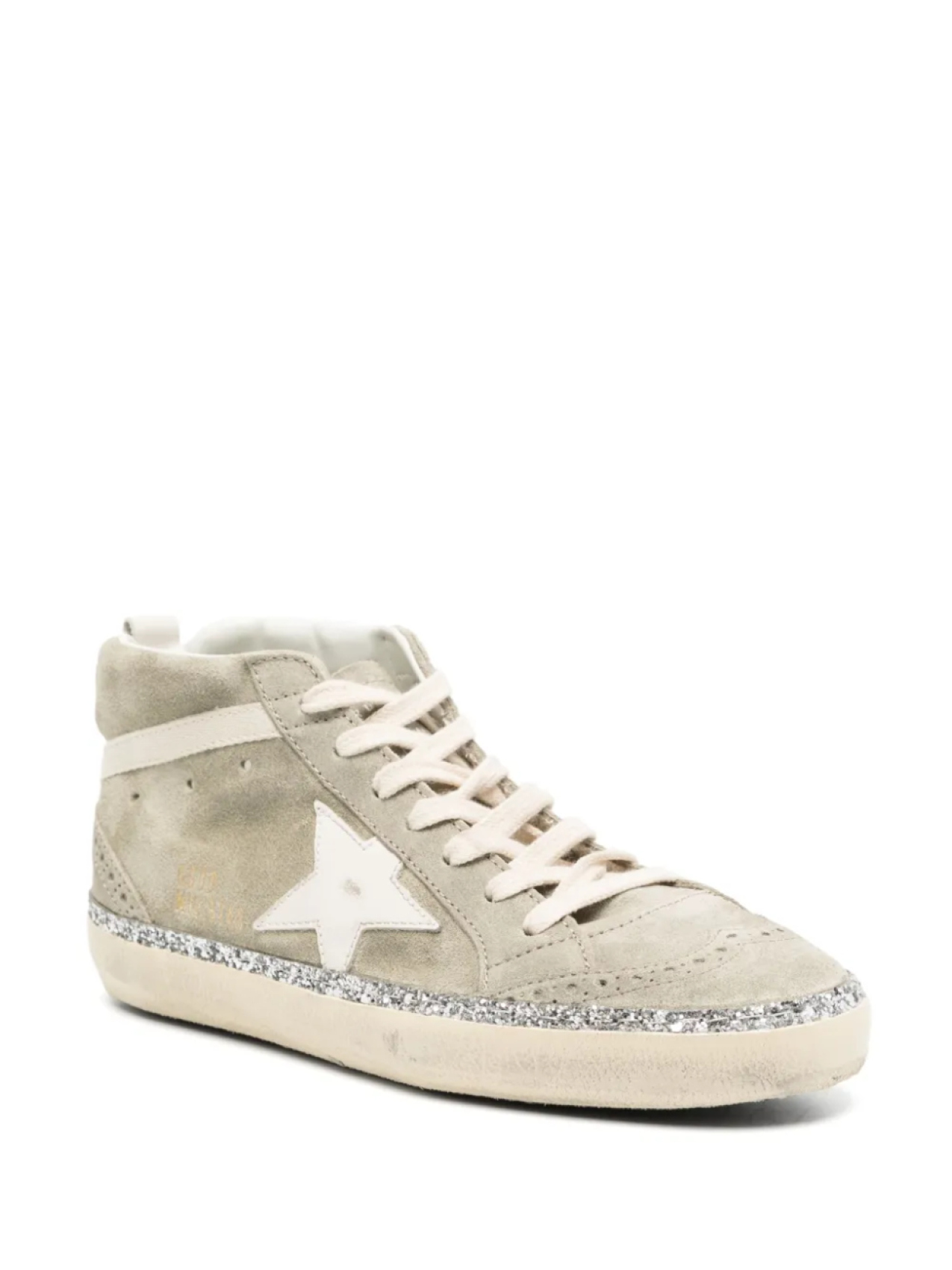 Кроссовки средней высоты со звездами Golden Goose, серый — фото 2