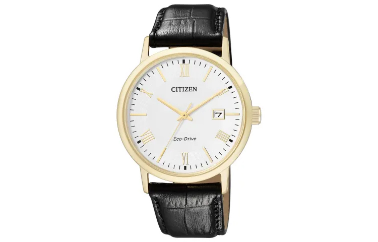 

CITIZEN Часы Ecology Drive Collection Solar Quartz Movement Cow Leather Strap Watch Men's Watch White Dial, White