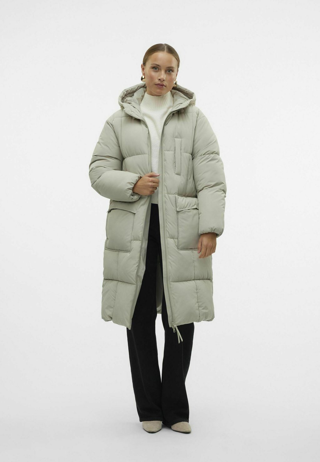

Зимнее пальто VMELANORANJA LONG COAT Vero Moda, светло-зеленый