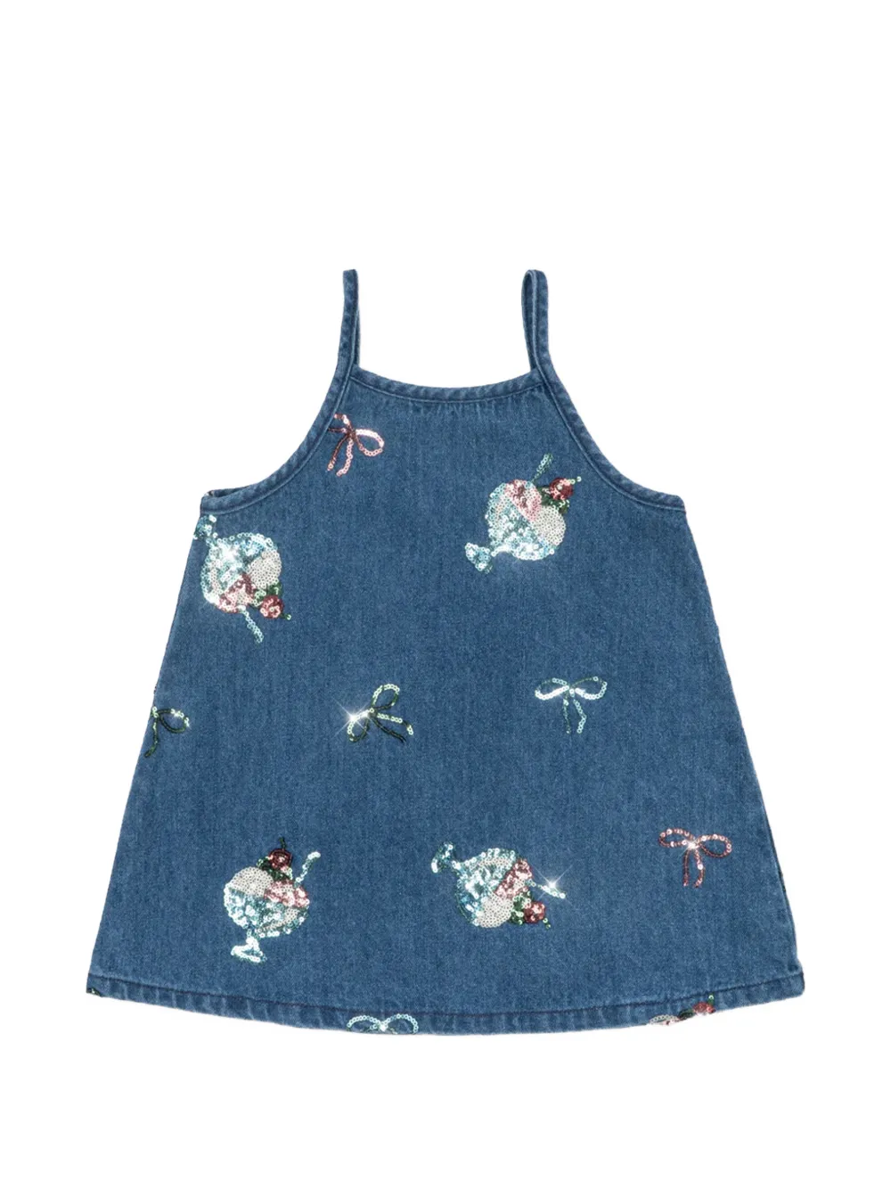 

Платье А-силуэта с украшениями Konges Sløjd, синий