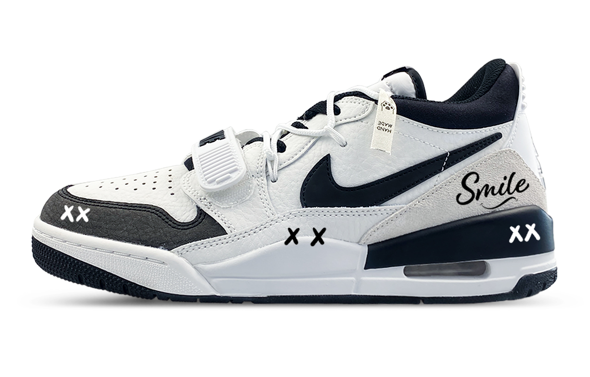 

Jordan Баскетбольные кроссовки Legacy 312 Low Top Vintage, мужские, черно-белые