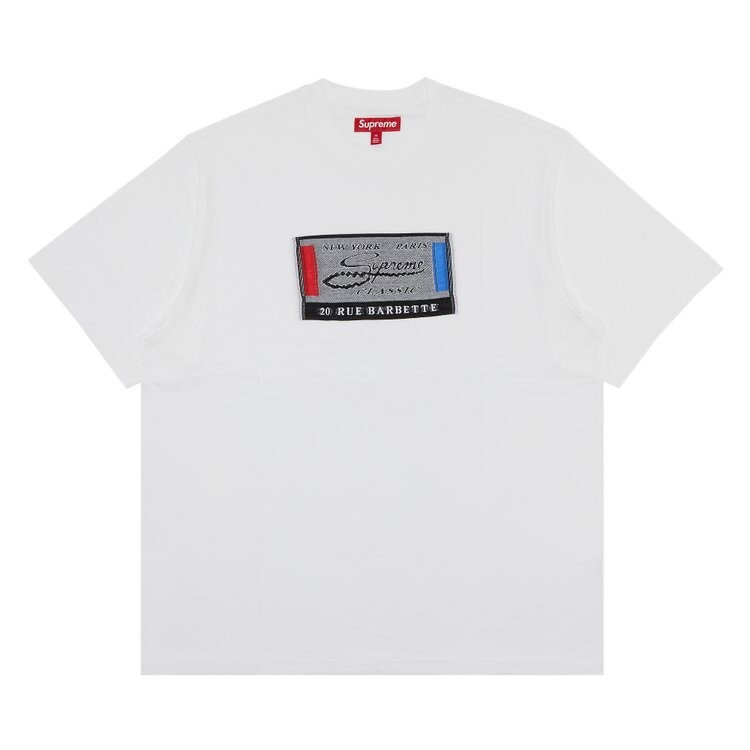 

Топ Supreme Intarsia Label Short-Sleeve Top, белый