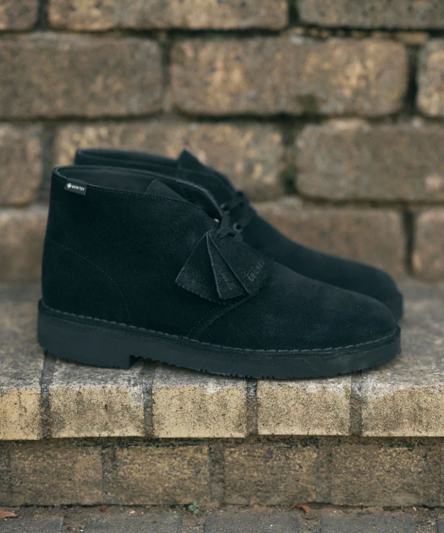 Мужские замшевые ботинки Clarks DESERT BOOT GORE-TEX чёрные — фото 2