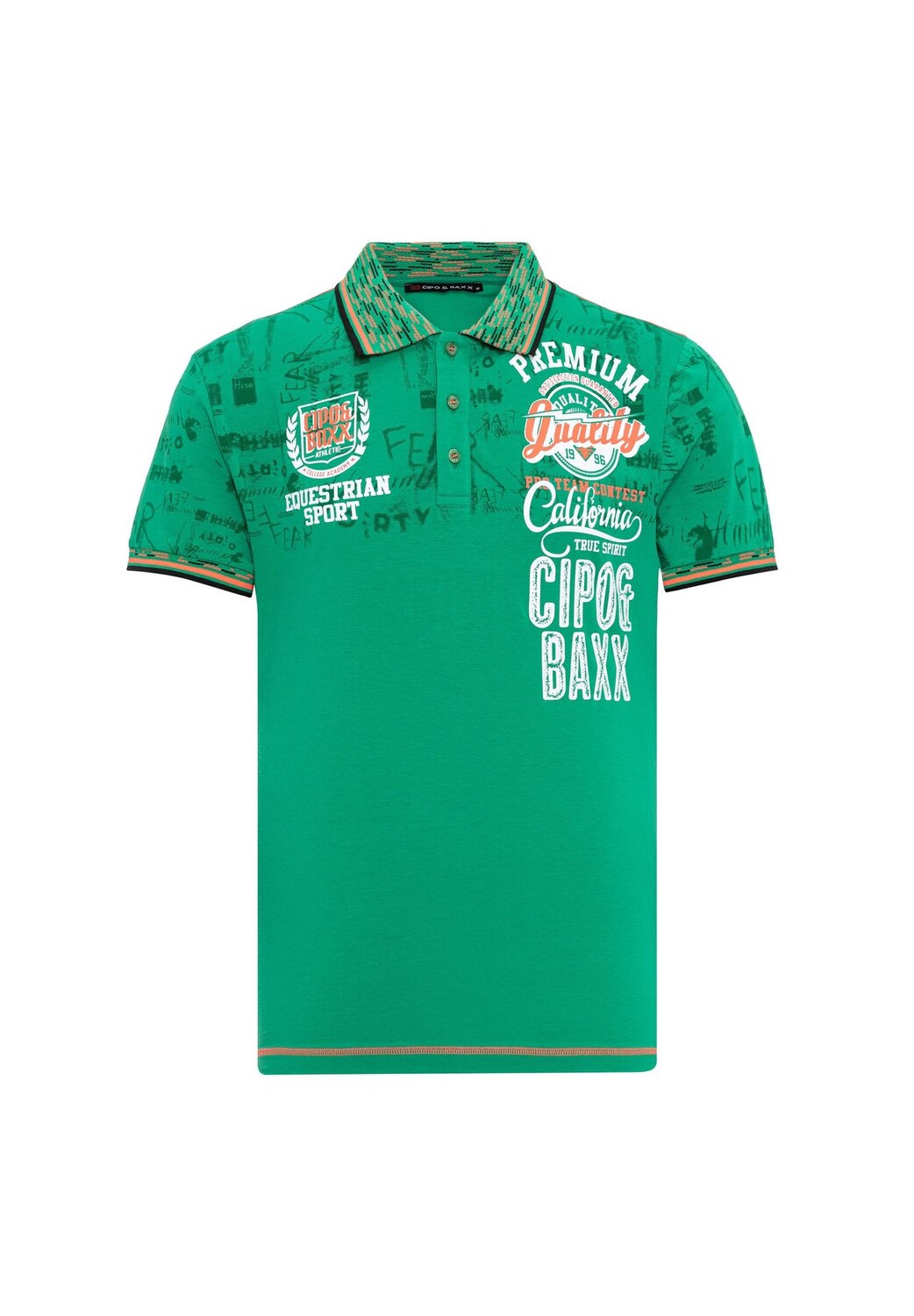 

Футболка поло классного дизайна CIPO & BAXX, зеленый