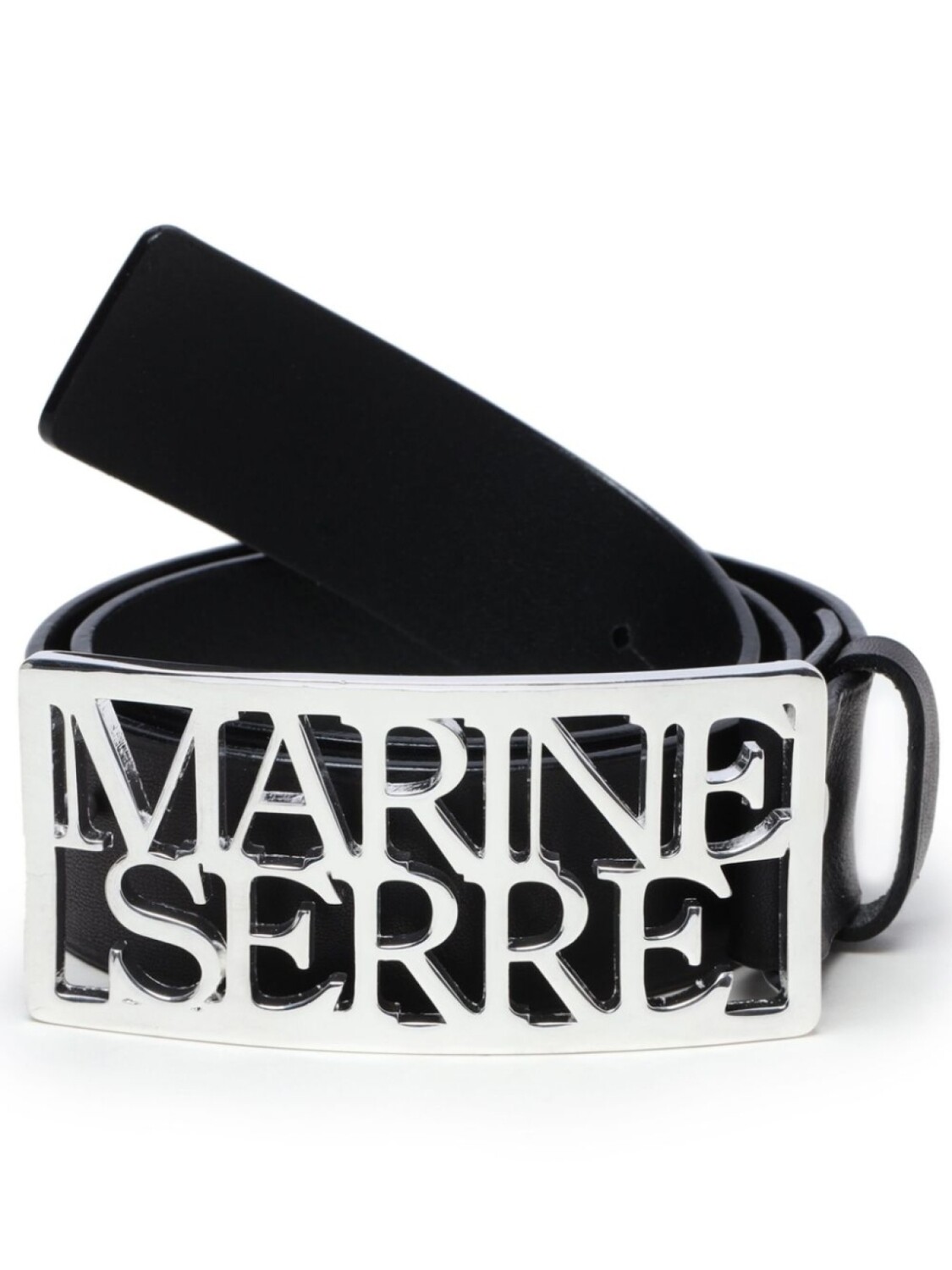 

Marine Serre ремень с пряжкой-логотипом, черный