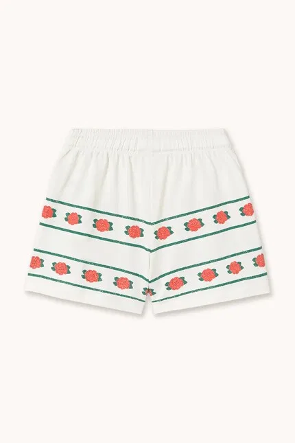 Шорты детские с принтом Roses Shorts Tinycottons, белый — фото 3