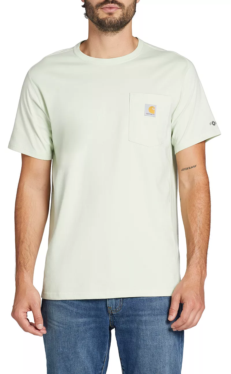 

Мужская футболка Carhartt с короткими рукавами и карманами Force, цвет Tender Greens