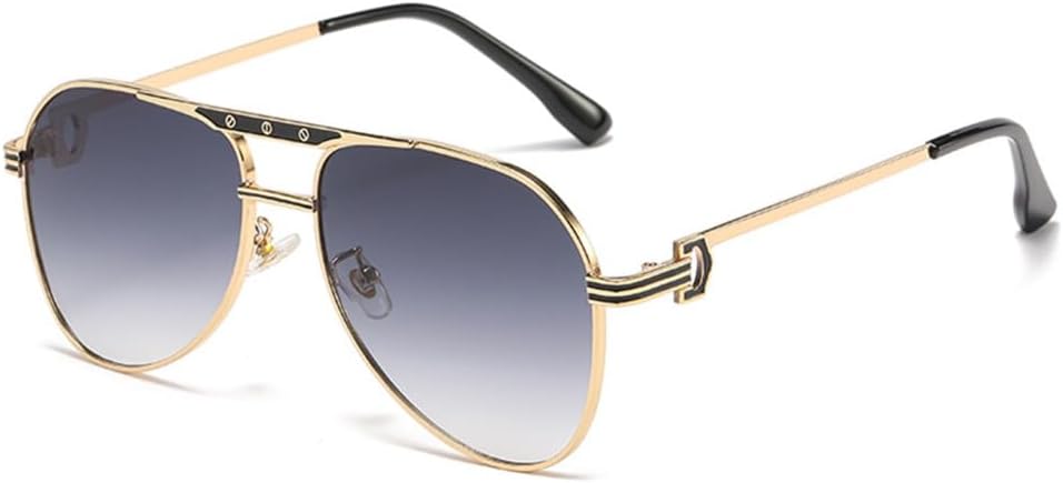 

Мужские овальные солнцезащитные очки в стиле ретро с градиентной металлической оправой, предназначенные для вождения на открытом воздухе и защиты от УФ-излучения HDUBFY, 2