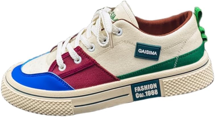 

Мужские спортивные кроссовки - низкие шнурованные модели с стельками из EVA и подошвой из противоскользящей резины, подходят для спортзала, офиса и повседневной носки - легкие Hoalox, белый/синий