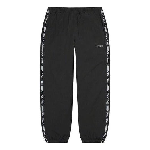 

Брюки reflective zip track pants 'black white' Supreme, черный