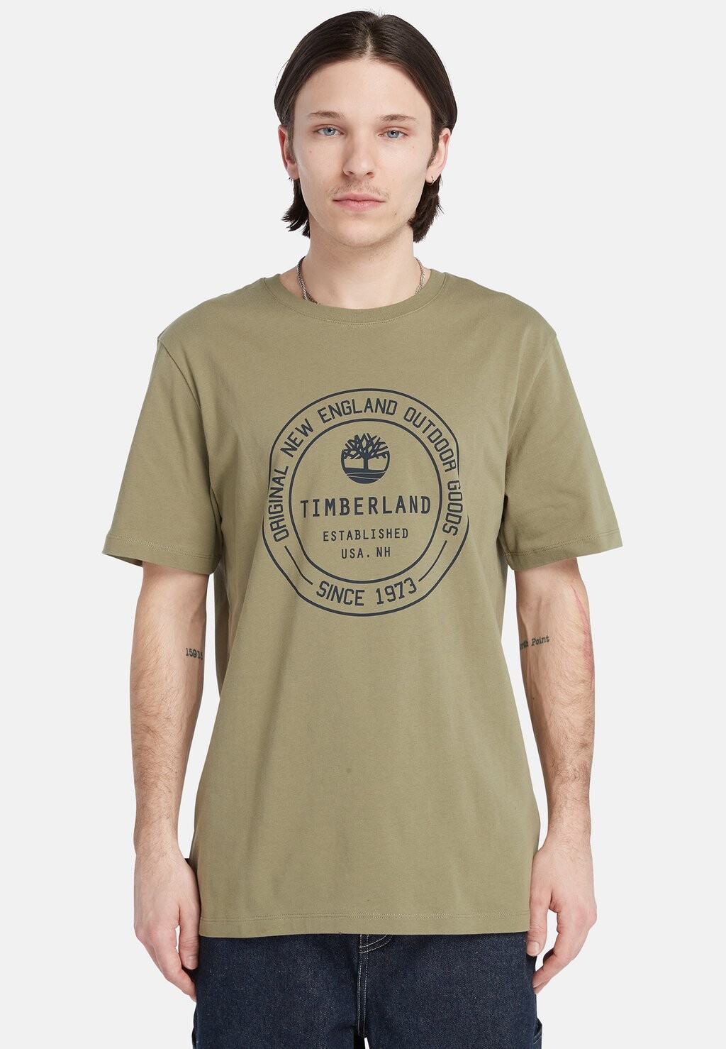 

Футболка с принтом Brand Carrier Timberland, цвет cassel earth