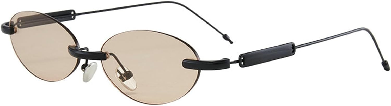 

Солнцезащитные очки Willochra в стиле ретро, ​​овальные, для женщин и мужчин, модные солнцезащитные очки 90-х, классические круглые без оправы, тонированные, защита UV400, C1