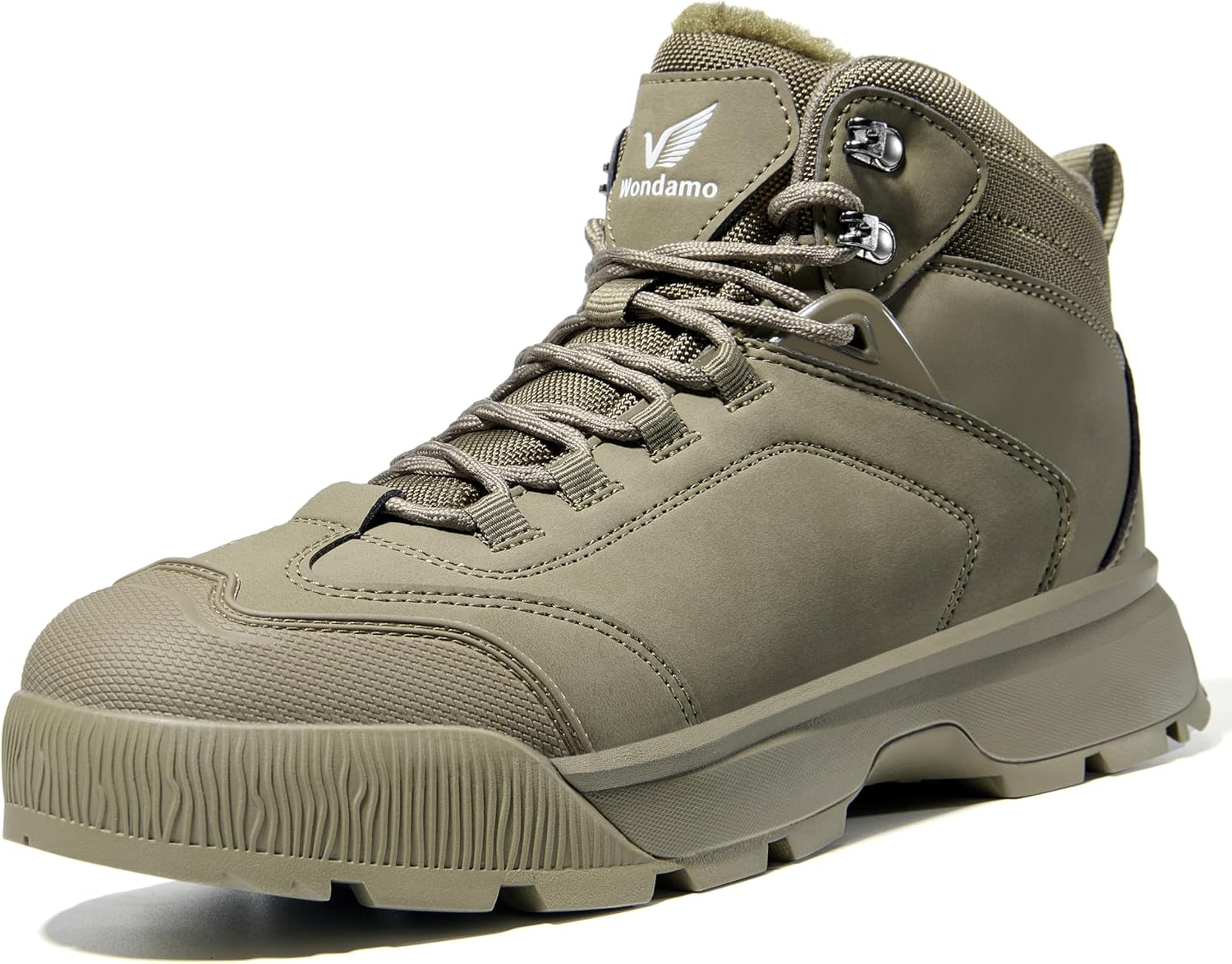 

Мужские водонепроницаемые зимние ботинки Wondamo с утепленной носовой частью, холодостойкие, противоскользящие, легкие зимние ботинки, хаки