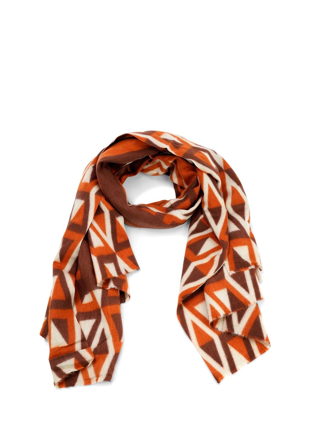 

Шарф MAZE с геометрическим узором HARPA, цвет Bordeaux Orange One Size