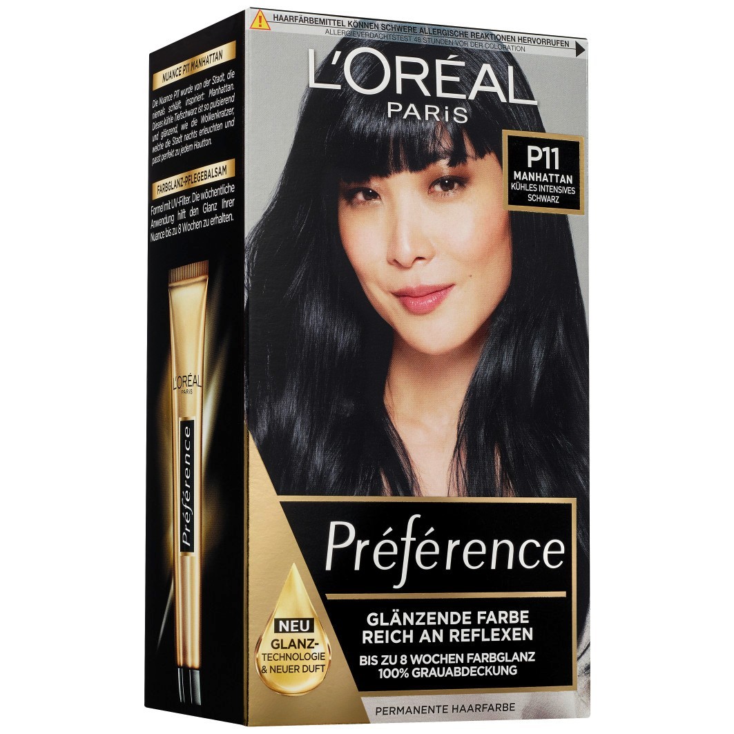 

Краска для волос preference Loreal Paris, p11 - kühles intensives schwarz, количество 1 шт.