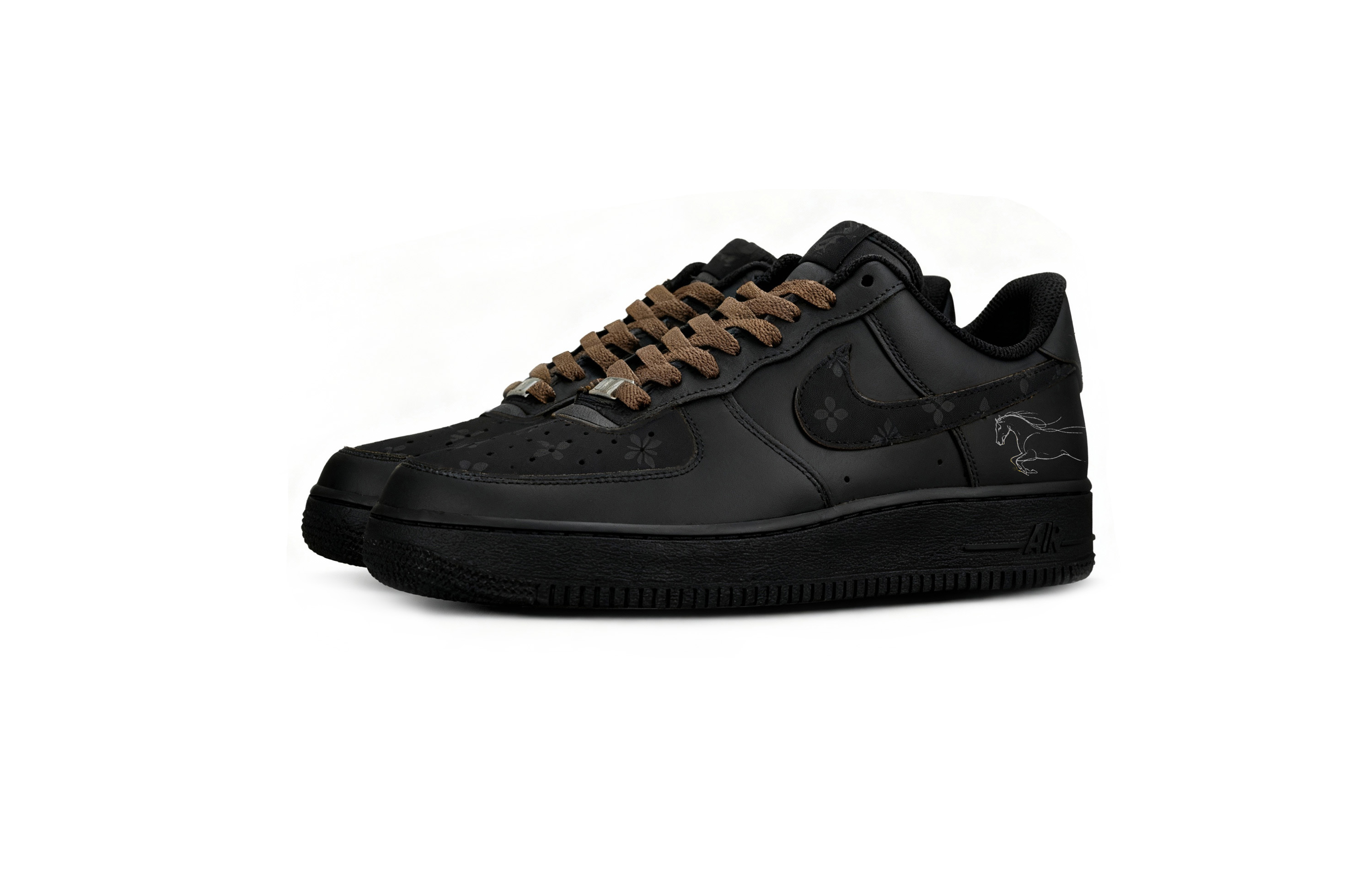 Nike Кроссовки Air Force 1 The Wizard Of Oz Leather Abrasion Resistant Slip Resistant Low top Skateboard Unisex Black — фото 4