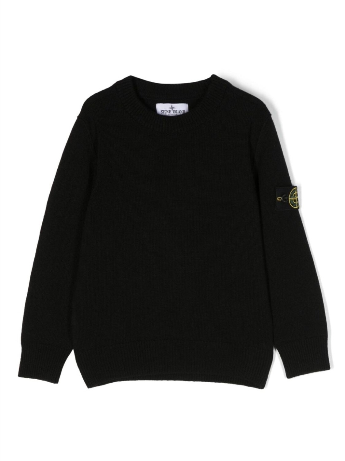 

Stone Island Junior джемпер с круглым вырезом и нашивкой Compass, черный