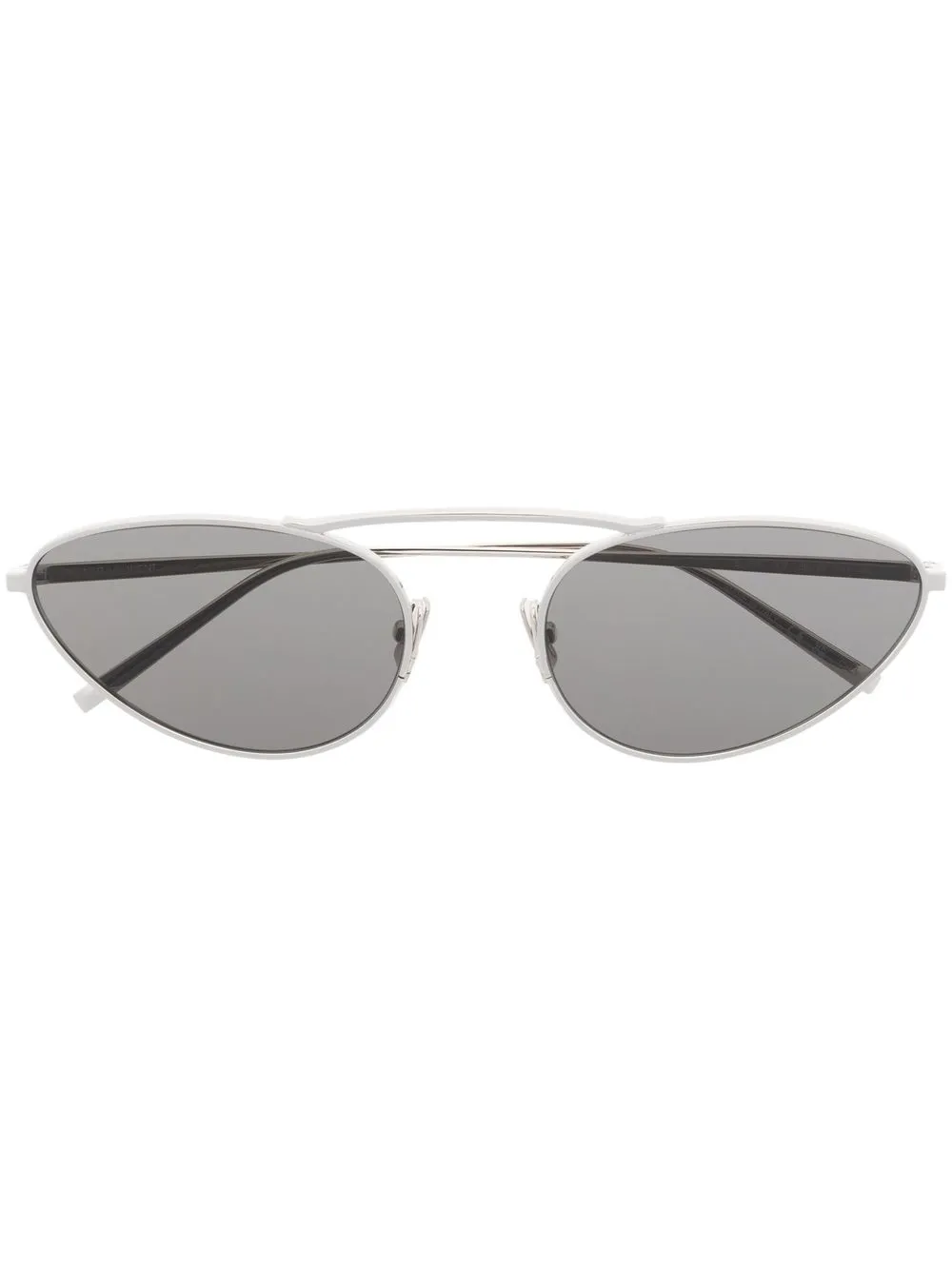 

Солнцезащитные очки в оправе 'кошачий глаз' Saint Laurent Eyewear, серебряный