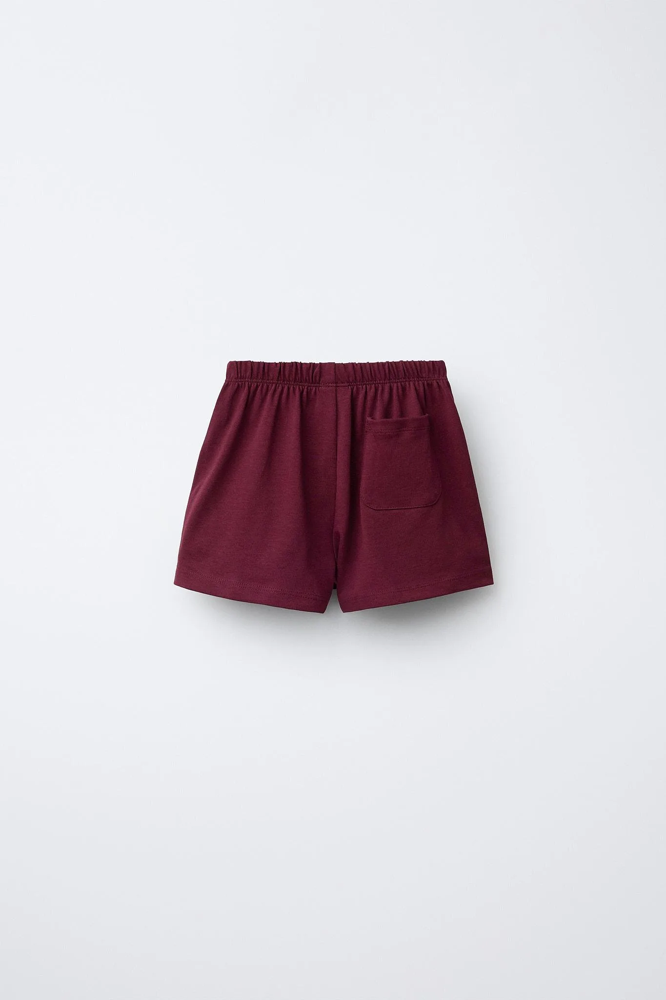 Базовые бермудские шорты Zara, бургундия — фото 2