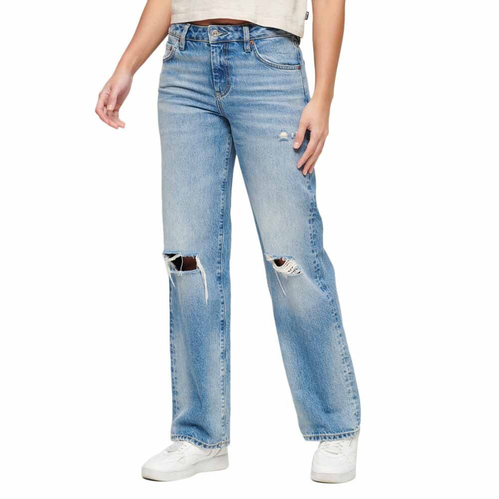 

Джинсы Superdry Mid Rise Wide Leg, синий