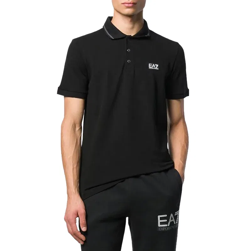 Поло EA7 мужское черное EMPORIO ARMANI, Black — фото 3