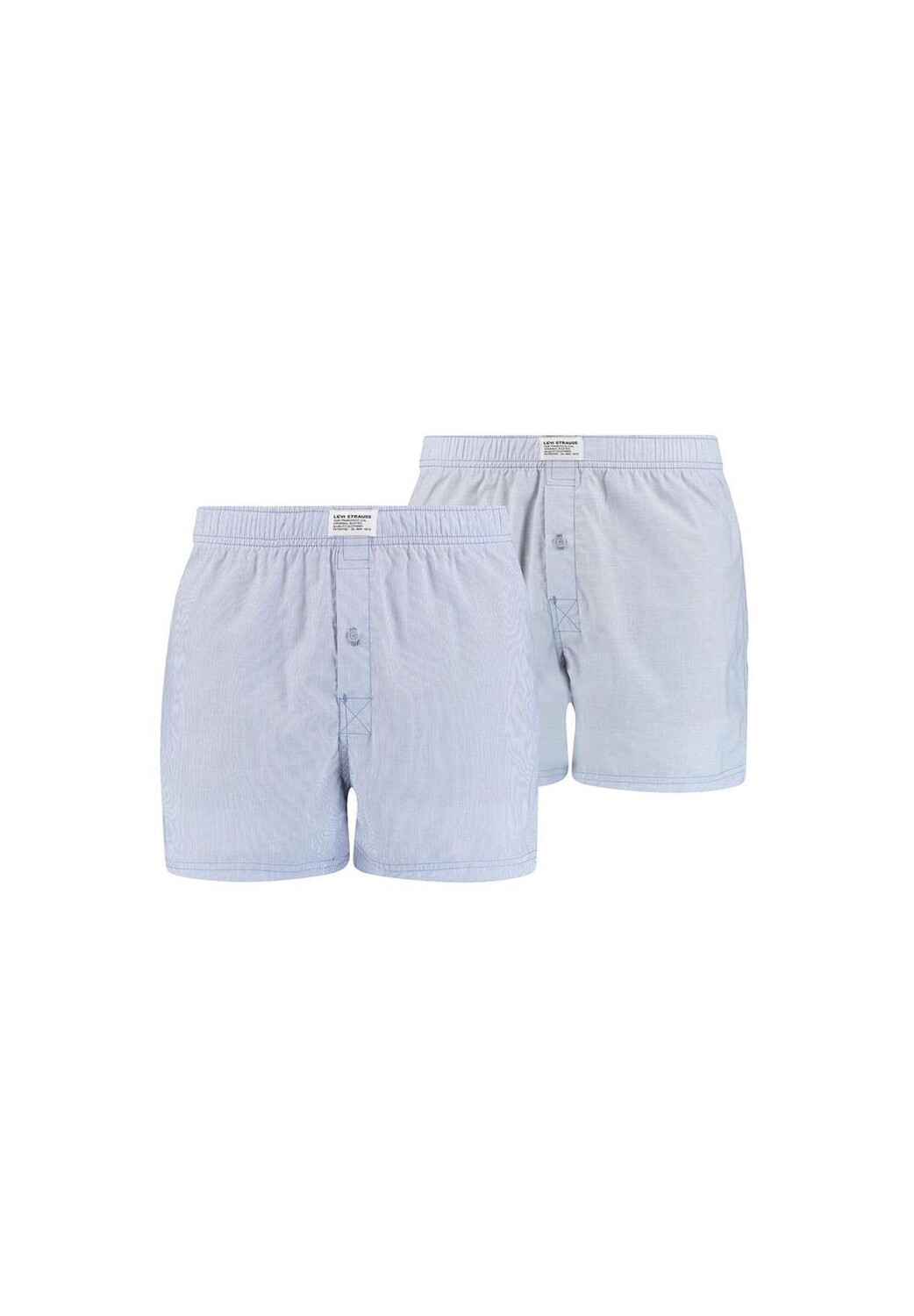 

Мужские боксеры, 2 шт. – тканые шорты, хлопок, однотонные Levi's, светло-синий