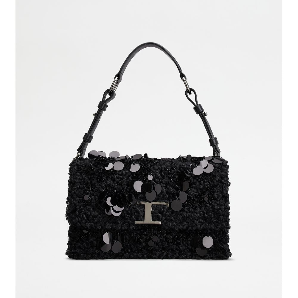 

T Timeless мини-сумка через плечо из искусственного меха и кожи TOD's, черный