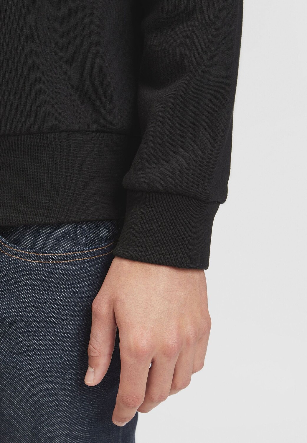 Толстовка классического кроя, однотонная, мужская LACOSTE, черный — фото 4