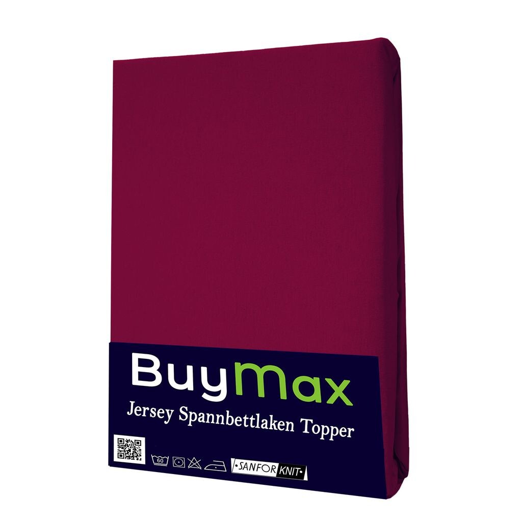 

Простыня Jersey Topper из 100% хлопка, 140х200 см, Бордо Buymax