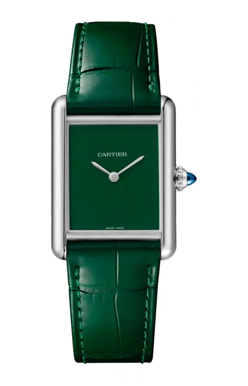 

Tank must de cartier модель гранд, кварцевый механизм, сталь, кожа - wsta0056 CARTIER