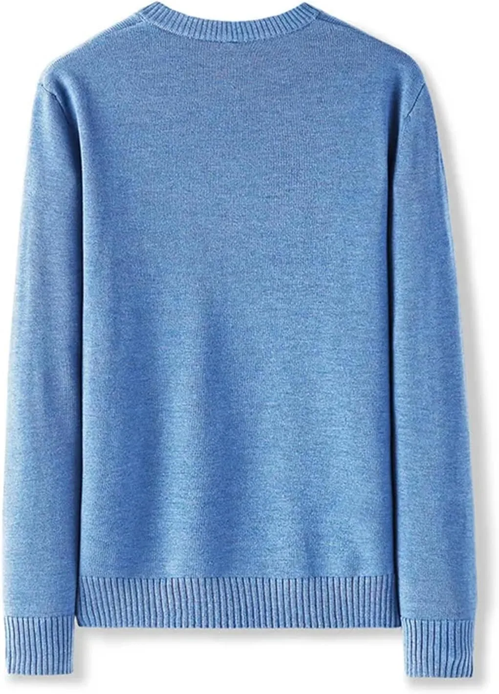Мужской вязаный пуловер Slim Fit с V-образным вырезом — фото 2
