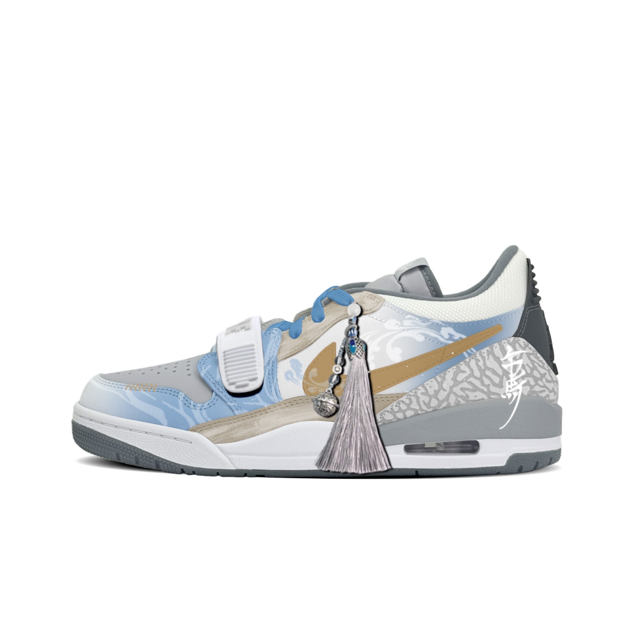 

Jordan Мужские низкие баскетбольные кроссовки Legacy 312, серый