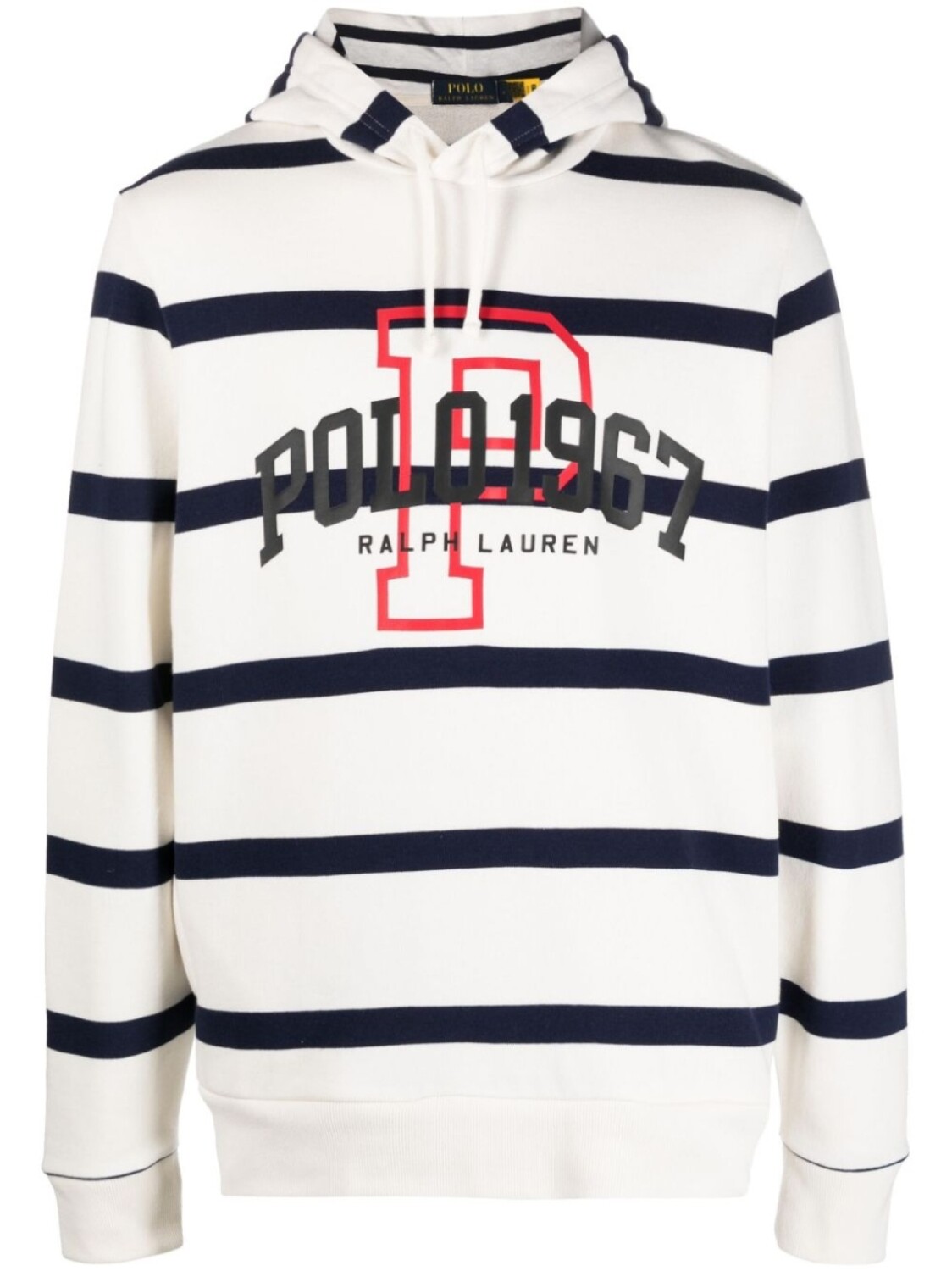 

Polo Ralph Lauren худи в полоску с логотипом, белый