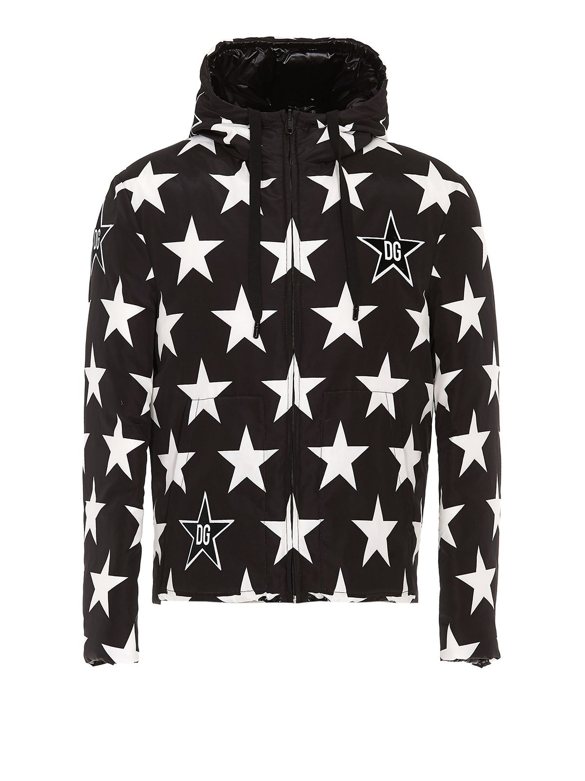 

Мужская двусторонняя куртка из черного полиэстера Dolce & Gabbana