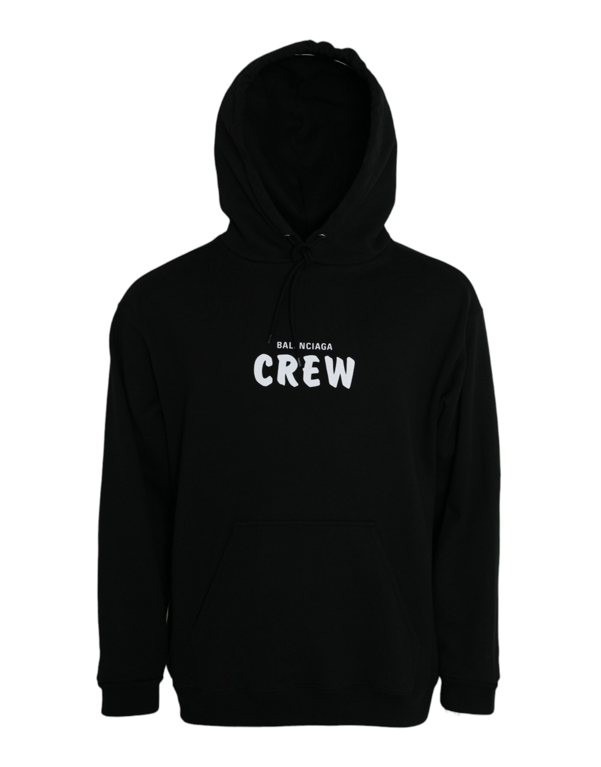 

Черный хлопковый свитер с капюшоном CREW Balenciaga