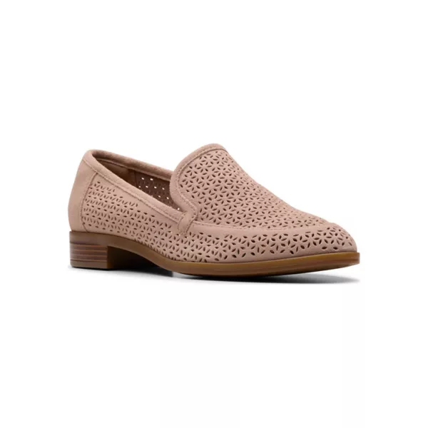 Женские замшевые мокасины Trish Cove Clarks, цвет mauve suede