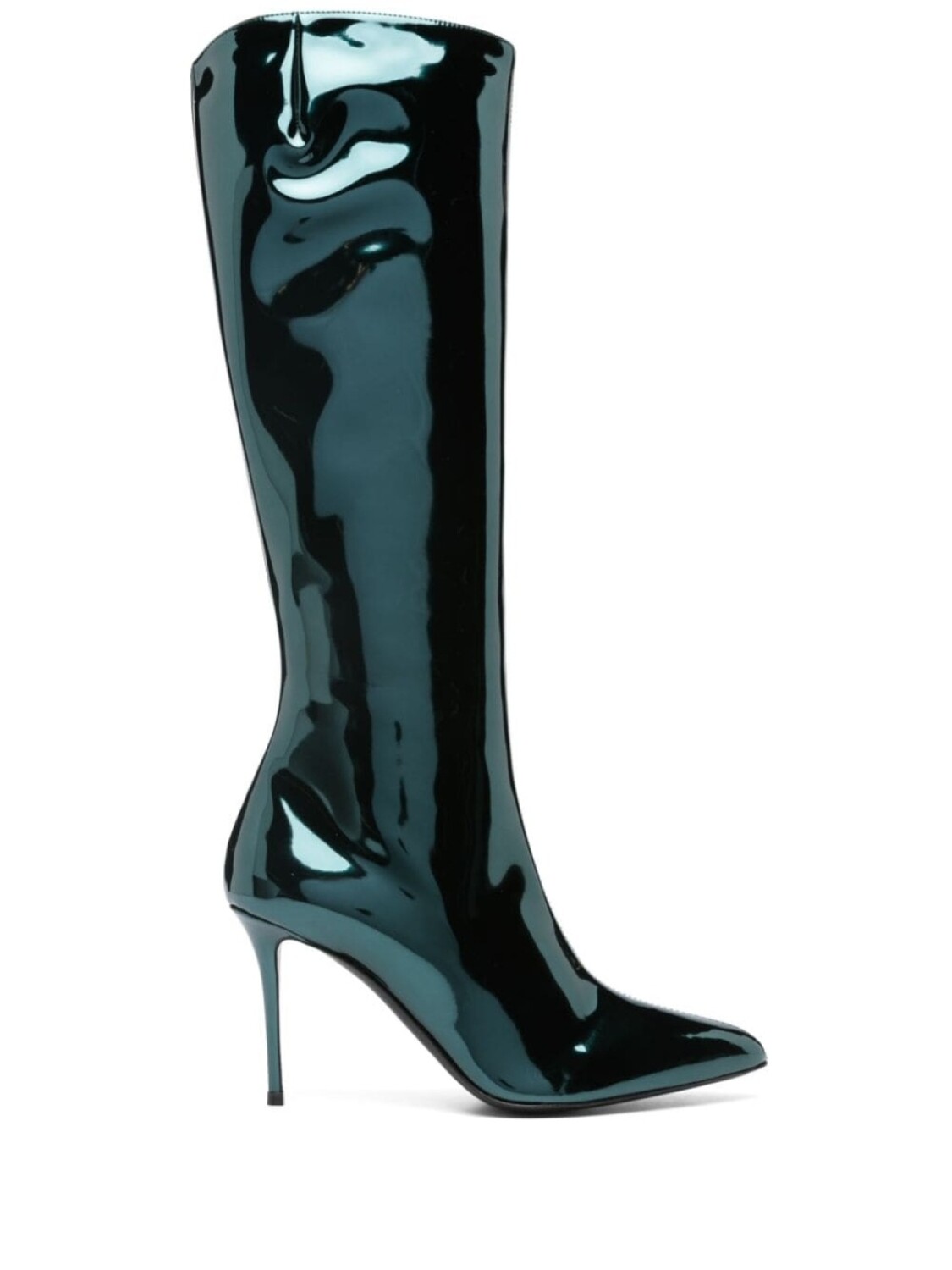 Giuseppe Zanotti сапоги с заостренным носком, зеленый