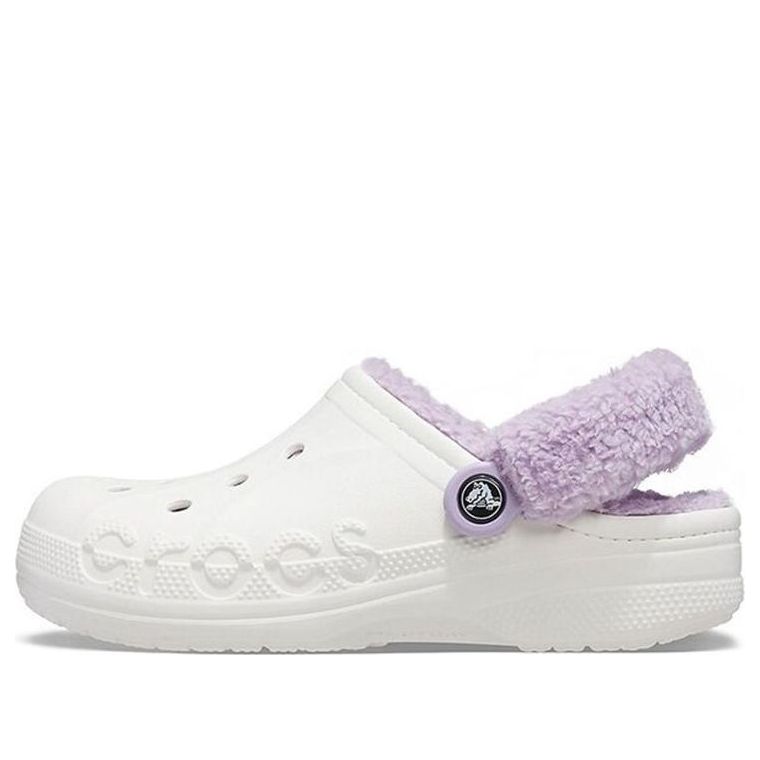 

Сандалии Crocs Classic Baya Lined Fuzz-Strap Clog 'White Lila', белый