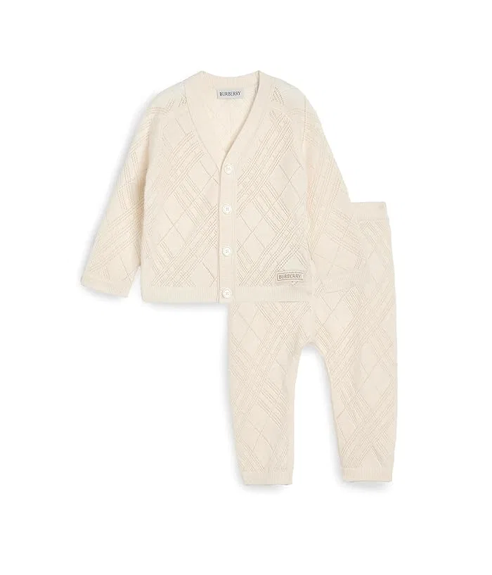 Комплект для новорожденных кашемировый Burberry Kids, Ivory