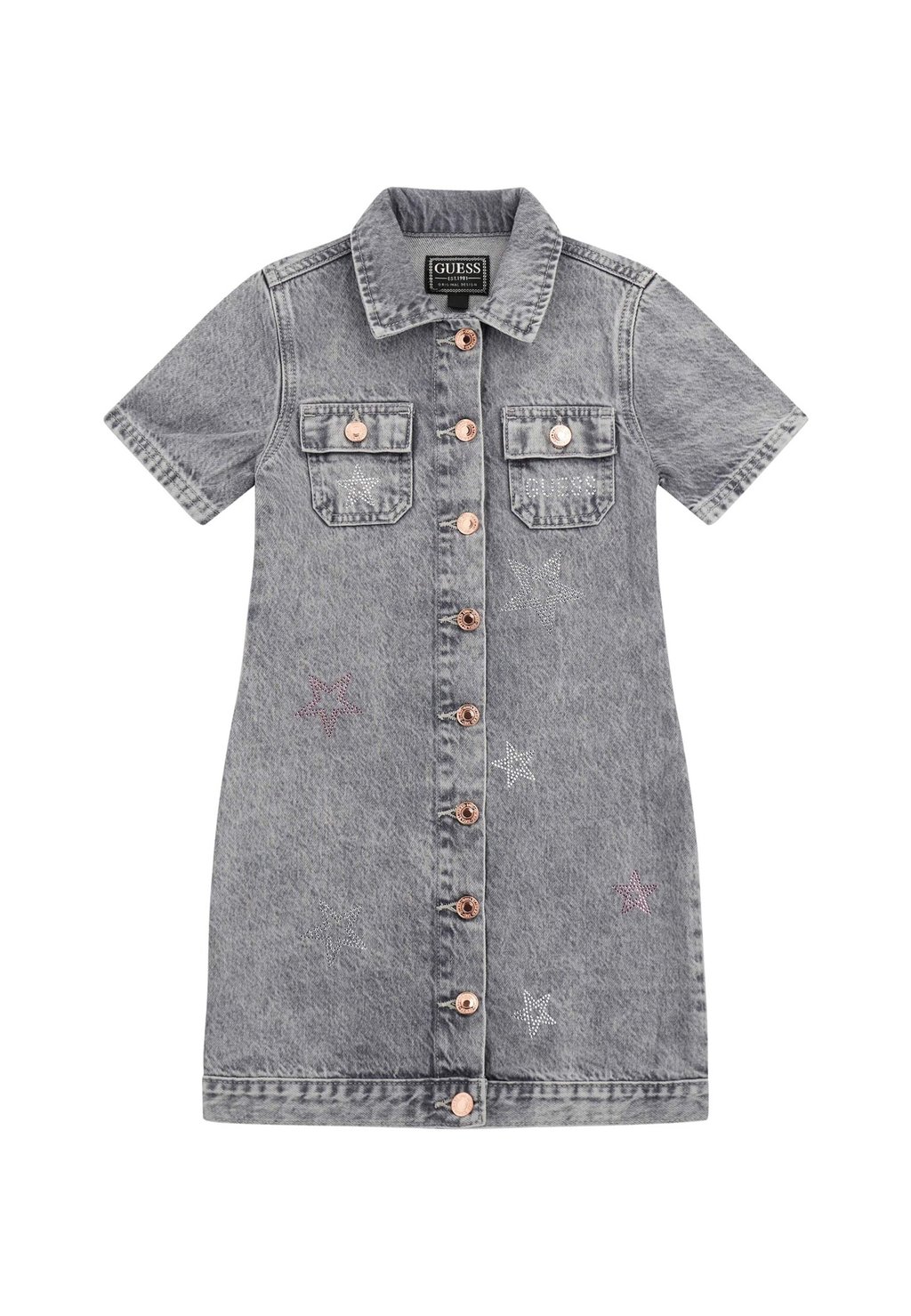 

Платье из денима STRASS Guess, серый