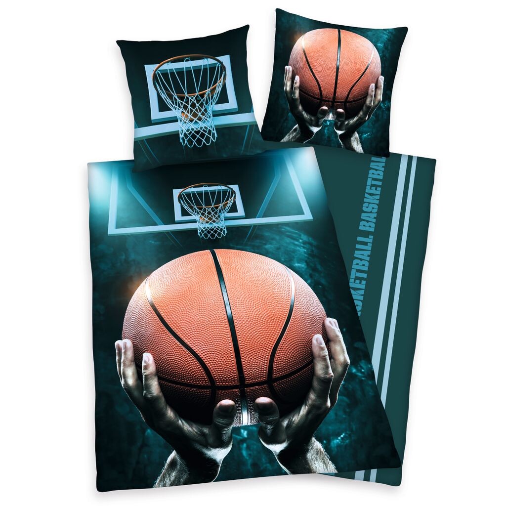 

Постельное белье Herding Young Collection Basketball Renforceè 80/80 см + 135/200 см на молнии