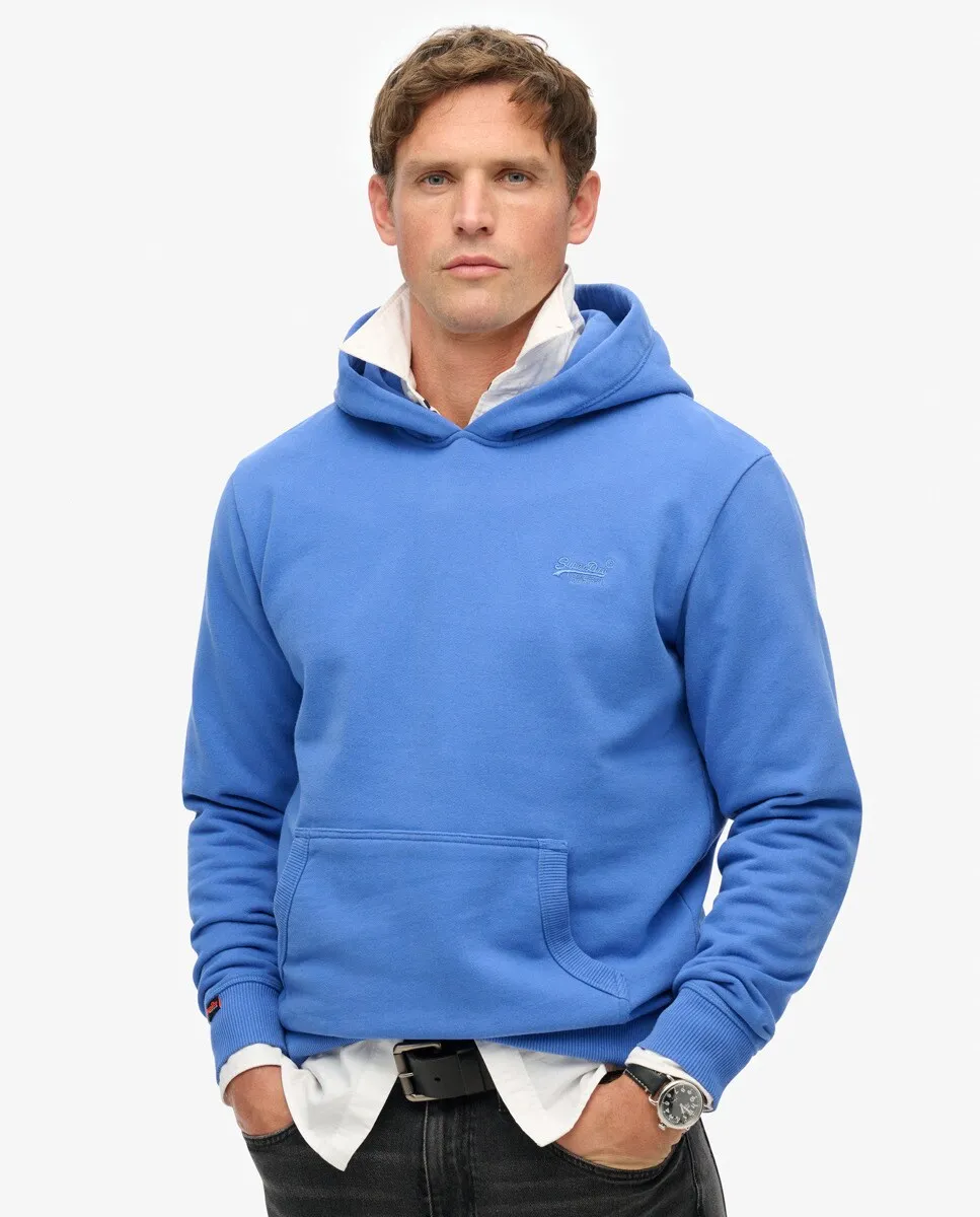 

Мужская толстовка с капюшоном Essential Logo Superdry, индиго